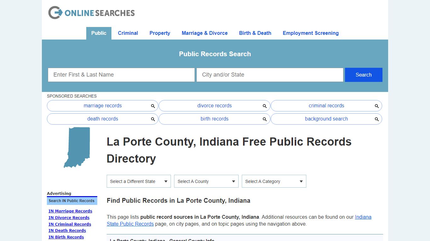 La Porte County, Indiana Public Records Directory